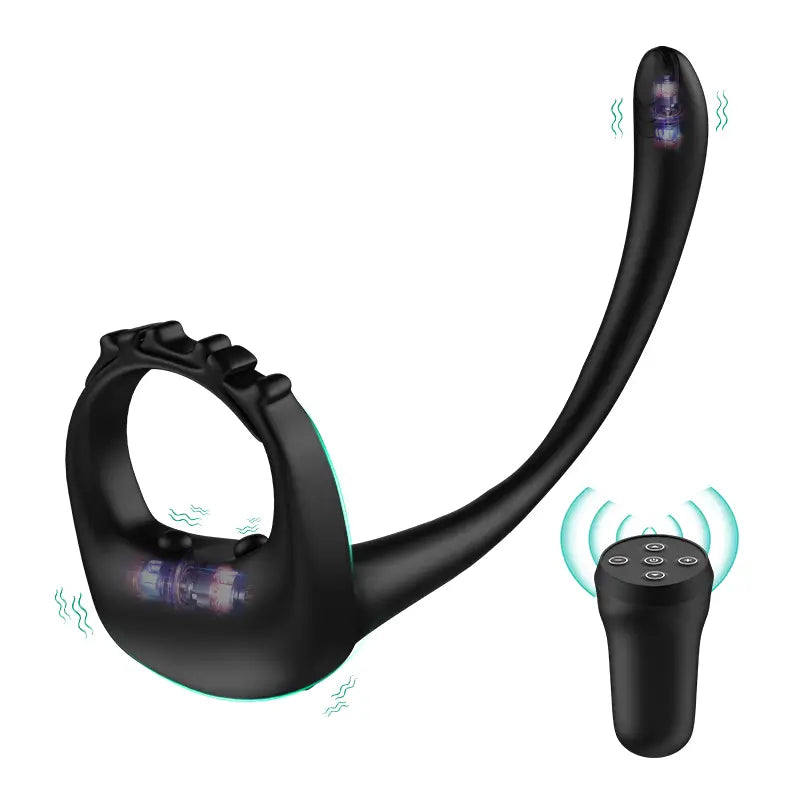 PR4: Adjustable Vibrating Cock Ring with 10 Vibration Modes & Prostate Stimulator