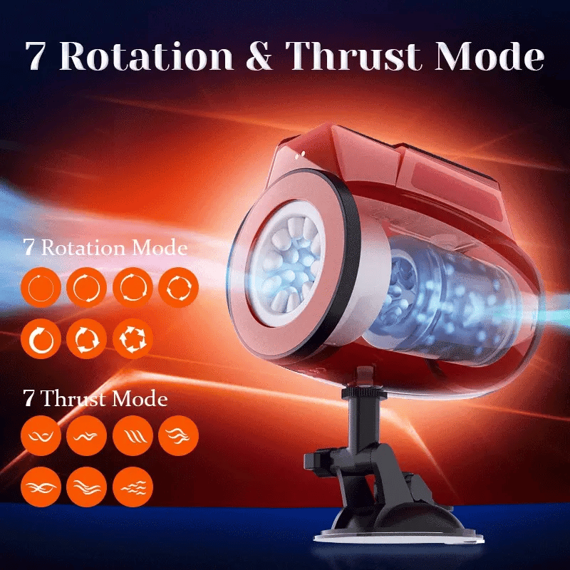 XR7: Dual-end Rotating Thrusting Vibrating Blow Job Stroker