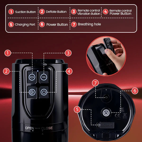 XV5: Blowmotion Suction Vibrating Oral Male Masturbator