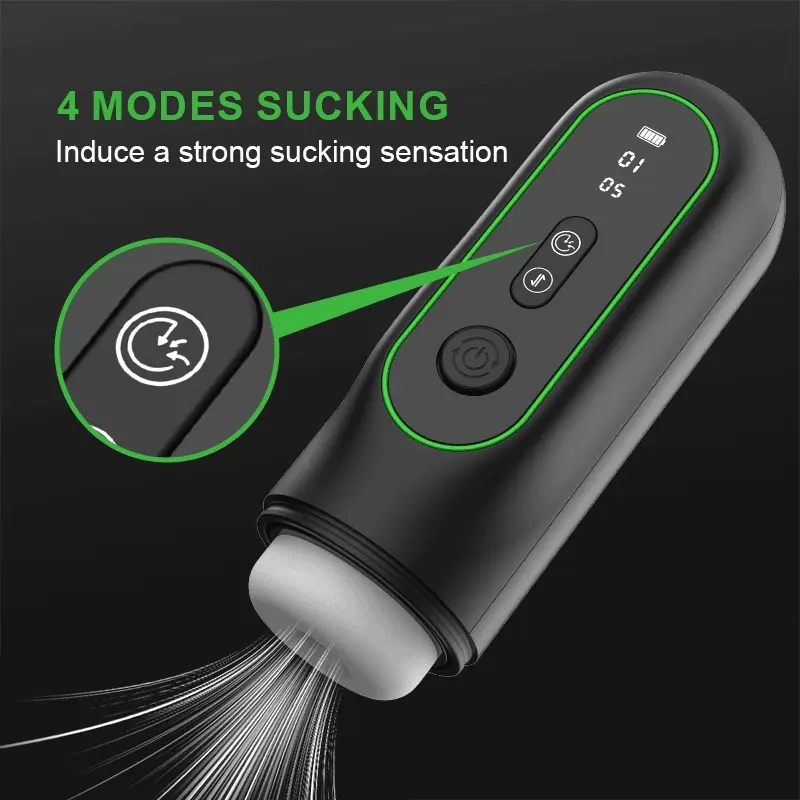 XS14: 6 In 1 Thrusting Vibrating Heating Voice Cock Suck Machine