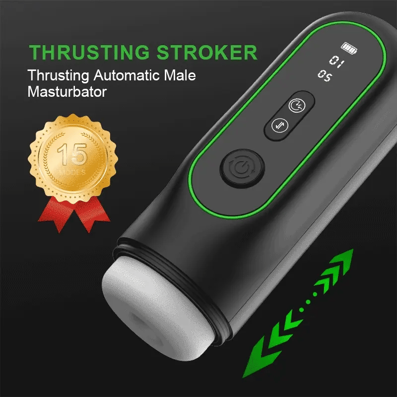 XS14: 6 In 1 Thrusting Vibrating Heating Voice Cock Suck Machine