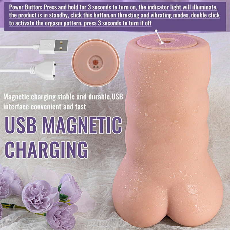 Ellie: 3.39LB Electric Pocket Pussy with Thrusting & Vibrating Functions