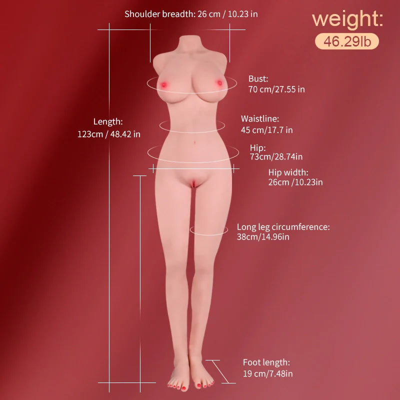 Maria: 46.29LB Life Size Female Sex Doll Torso