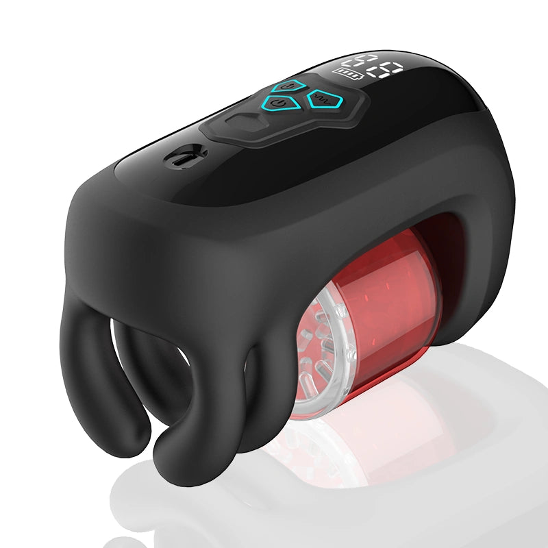 XG10: Bite & Rotation & Vibration Glans Trainer Masturbator