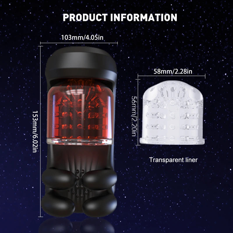 XG10: Bite & Rotation & Vibration Glans Trainer Masturbator
