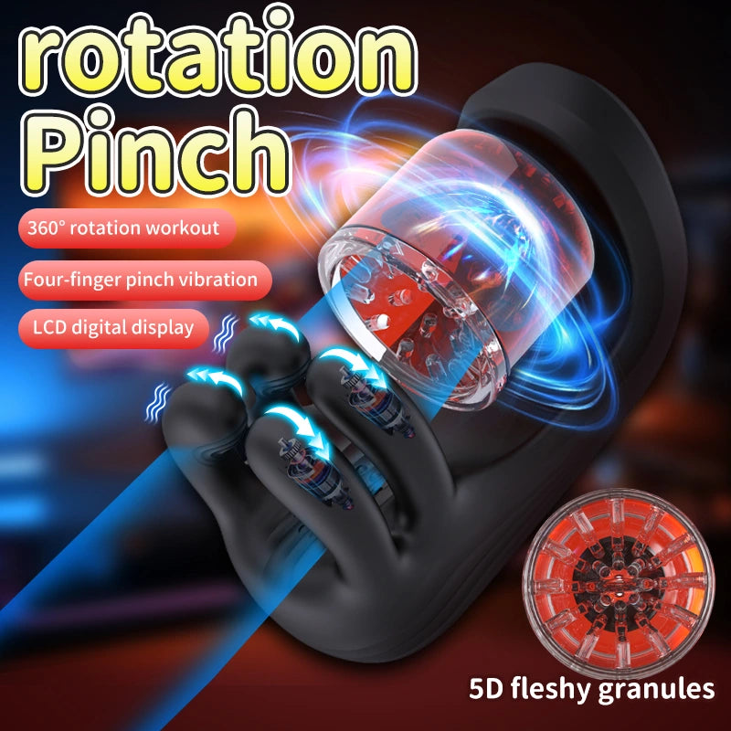 XG10: Bite & Rotation & Vibration Glans Trainer Masturbator