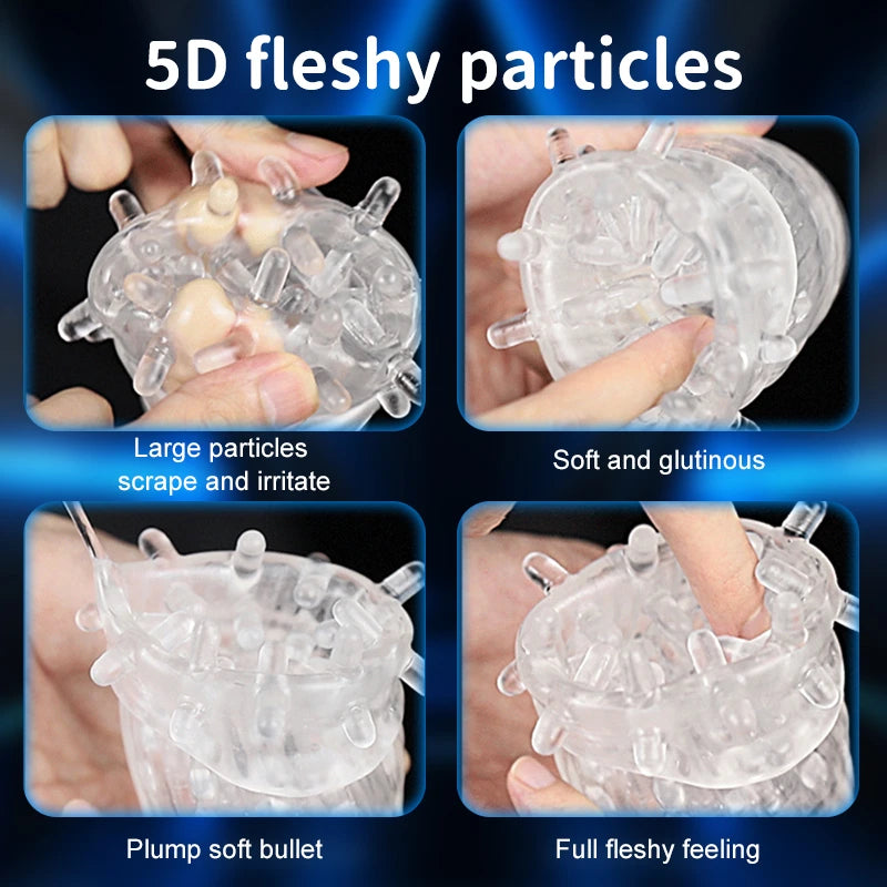 XG10: Bite & Rotation & Vibration Glans Trainer Masturbator