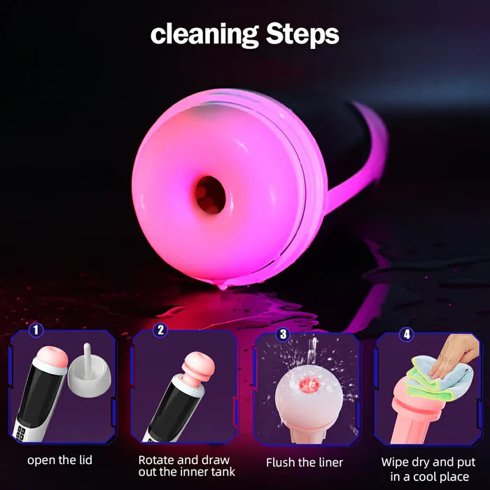 Portable and easy to clean hands-free masturbation cup