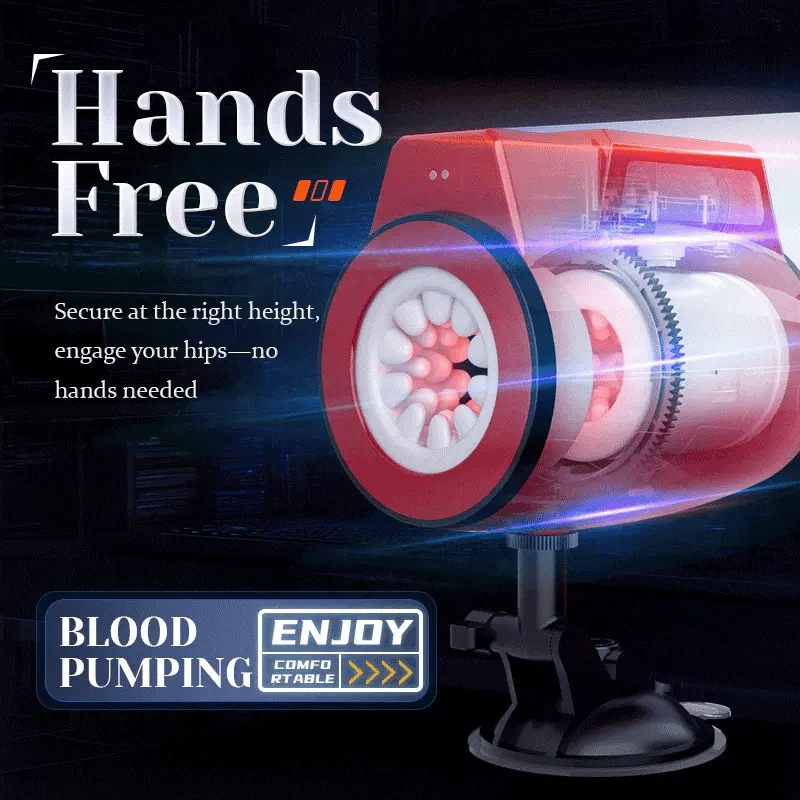 XR7: Dual-end Rotating Thrusting Vibrating Blow Job Stroker