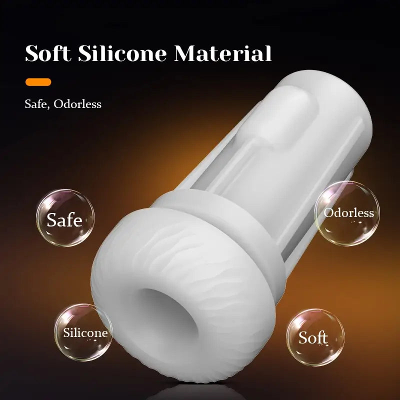 Silicone sleeve for hands-free masturbator, soft and odorless material.
