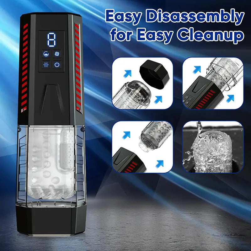 XR6: Rotating Vibrating Male Thrusting Masturbator with Tongue Licking