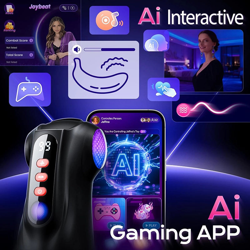XV11: APP Control Men Masturbator with 9 Sucking & Vibrating 3 Sleeves