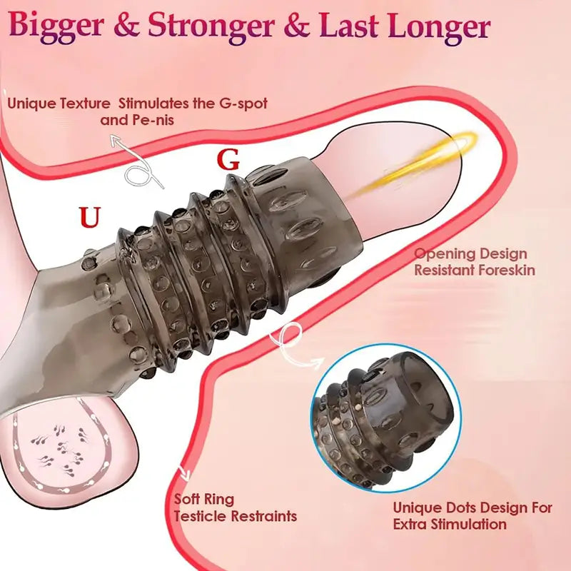 2 Pcs Open Ended Cock Sleeve