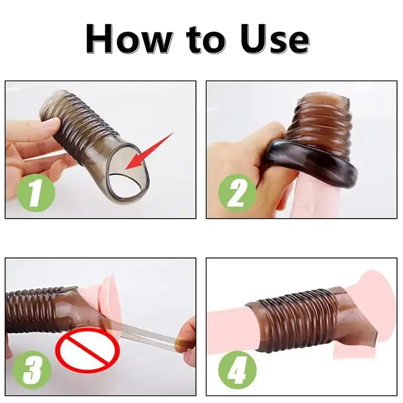 2 Pcs Open Ended Cock Sleeve