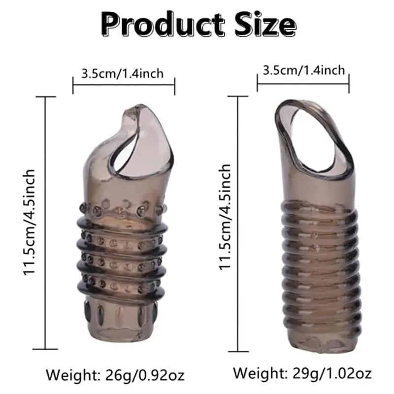 2 Pcs Open Ended Cock Sleeve