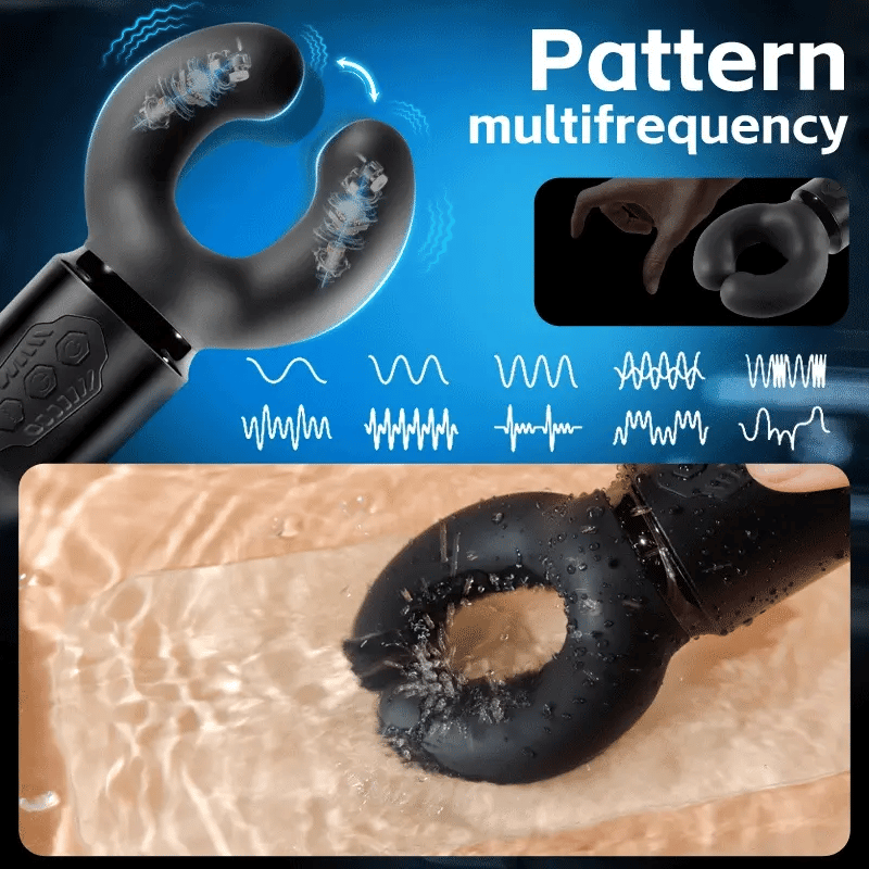 XG19: Waterproof Penis Glans Stimulator with 10 Clipping Vibrating