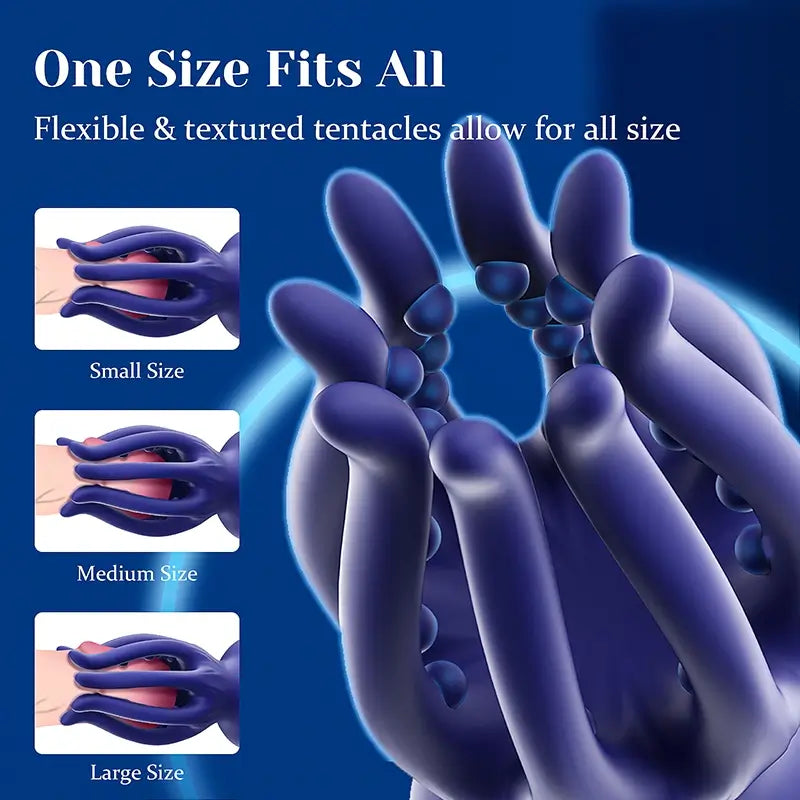 XG16: Octopus Tentacle Penis Glans Trainer with 10 Vibration Modes