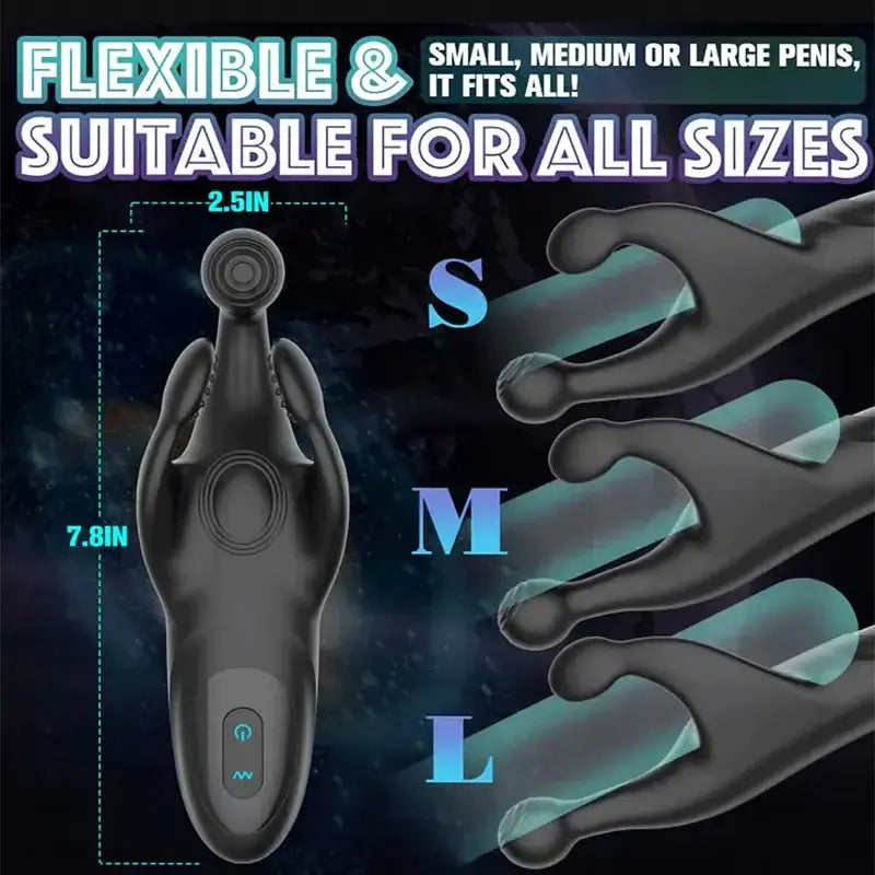 XG9: Portable Penis Head Stimulator with 10 Vibrating Modes