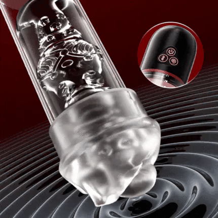 XP13: Vibrating & Sucking Penis Pump 2 In 1 Masturbator