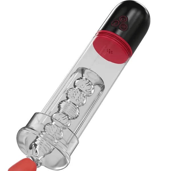 XP13: Vibrating & Sucking Penis Pump 2 In 1 Masturbator