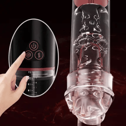 XP13: Vibrating & Sucking Penis Pump 2 In 1 Masturbator