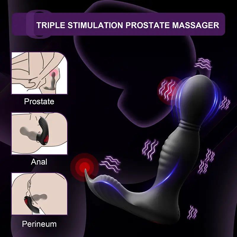 PM8: Prostate Massager Butt Plug Licking Vibrator