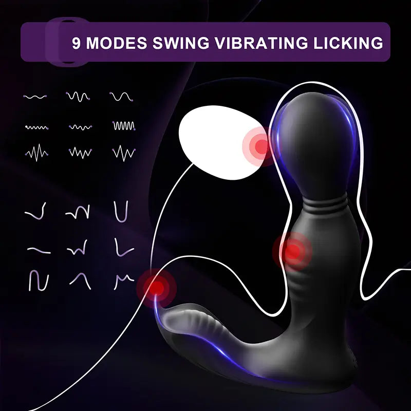 PM8: Prostate Massager Butt Plug Licking Vibrator