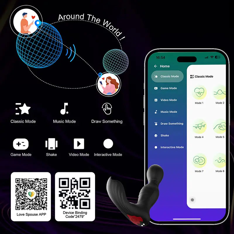 PM8: Prostate Massager Butt Plug Licking Vibrator