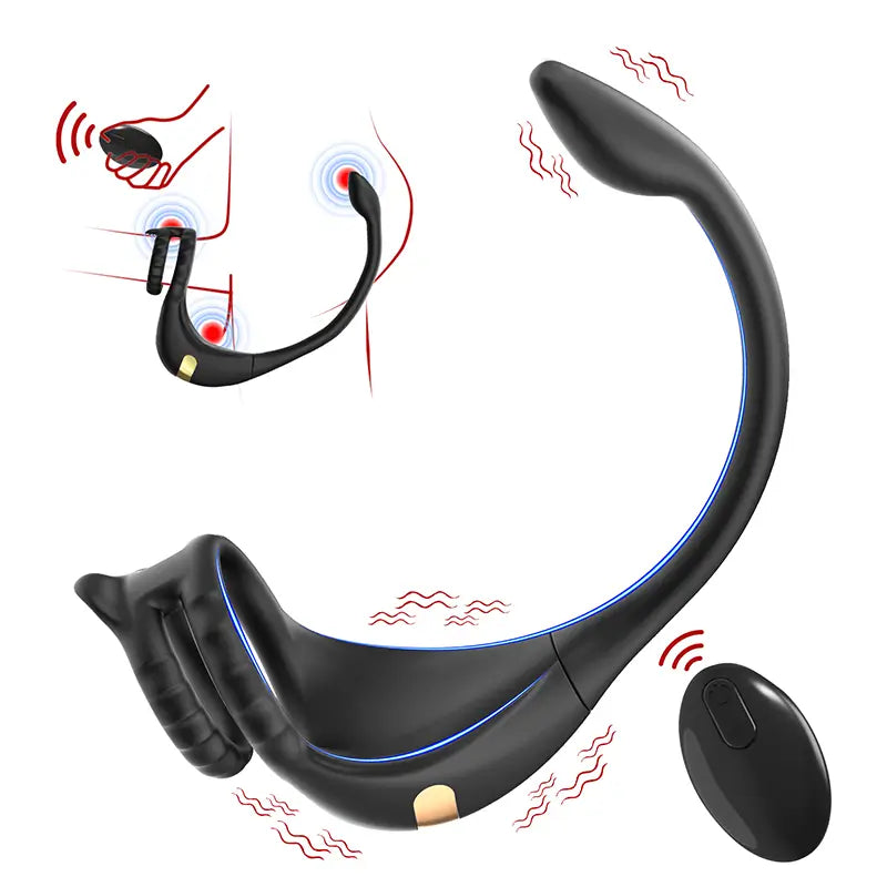 PM2: Remote or App Control Prostate Massager with Penis Ring