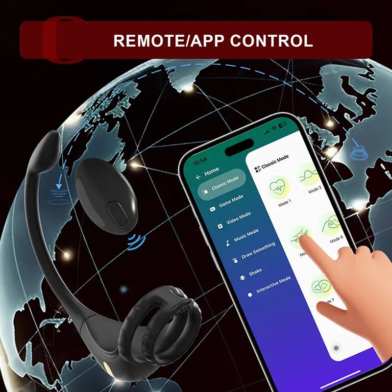 PM2: Remote or App Control Prostate Massager with Penis Ring