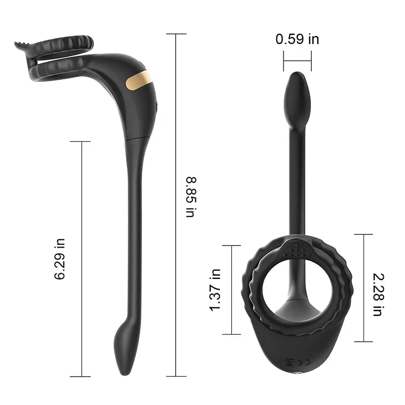 PM2: Remote or App Control Prostate Massager with Penis Ring