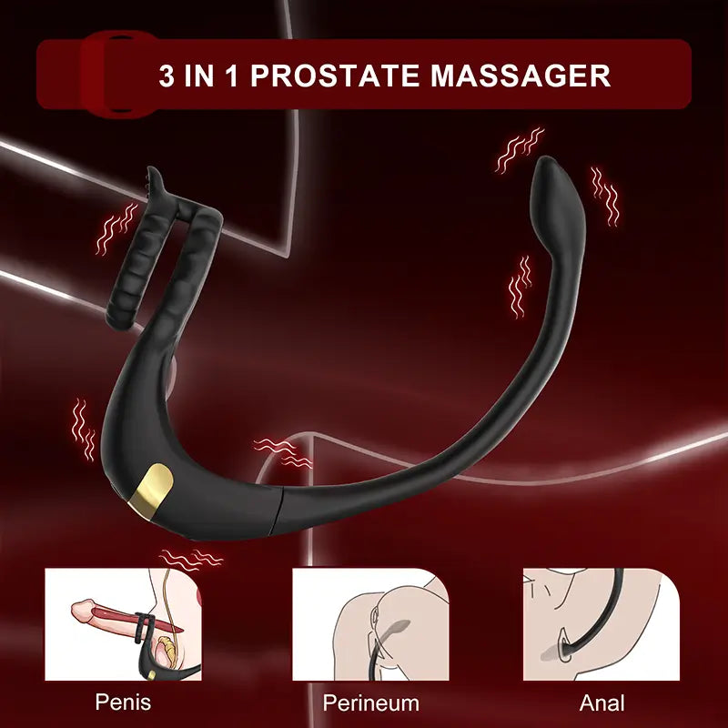 PM2: Remote or App Control Prostate Massager with Penis Ring