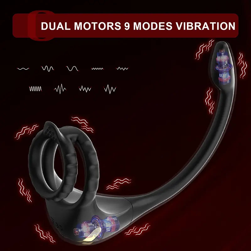 PM2: Remote or App Control Prostate Massager with Penis Ring