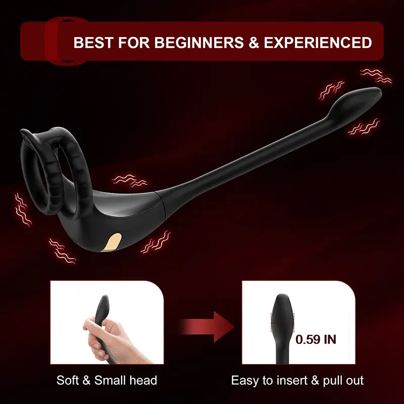 PM2: Remote or App Control Prostate Massager with Penis Ring