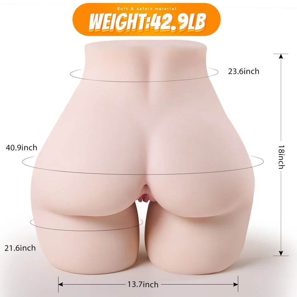 Gena: 42.9LB BBW Realistic Big Ass Torso for Men