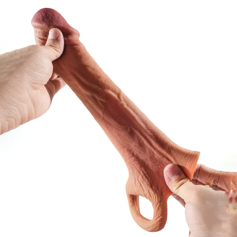 8" Length x 4.9" Girth S/M/L Size Realistic Cock Sheath