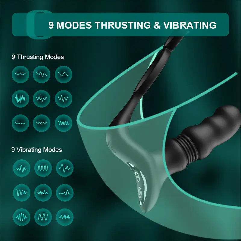 PM9: Wearable Remote Control Prostate Massager With 9 Thrusting & Vibrating Modes