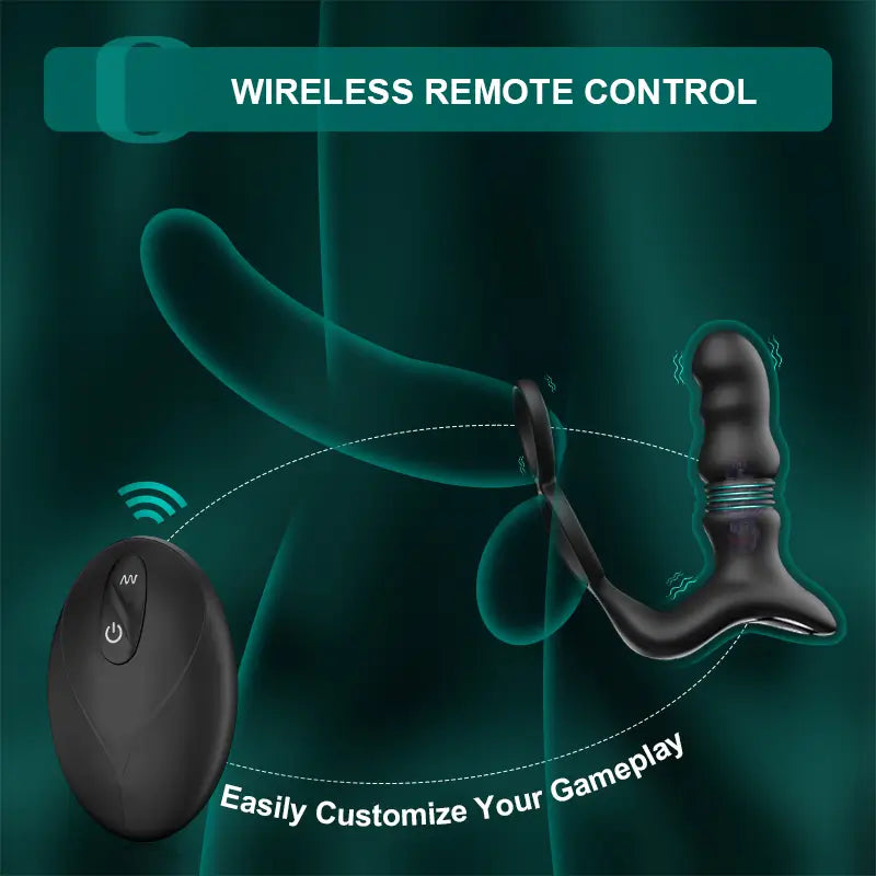 PM9: Wearable Remote Control Prostate Massager With 9 Thrusting & Vibrating Modes