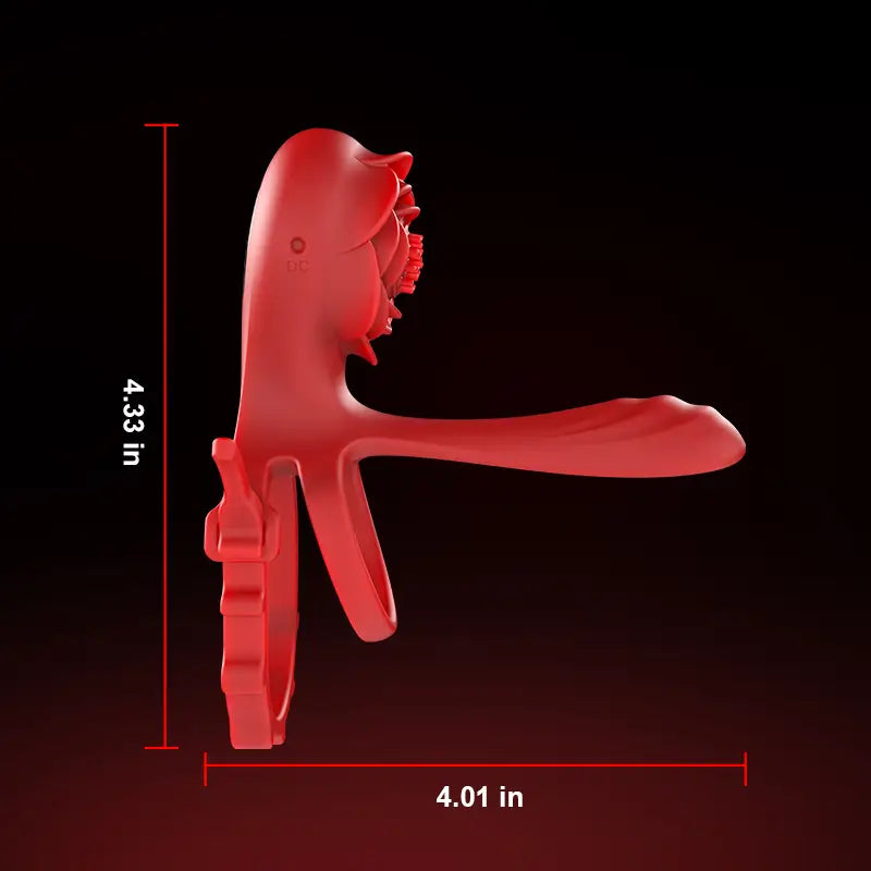 PR8: Rose Cock Ring with Dual Motors & 10 Vibration Modes for Couples