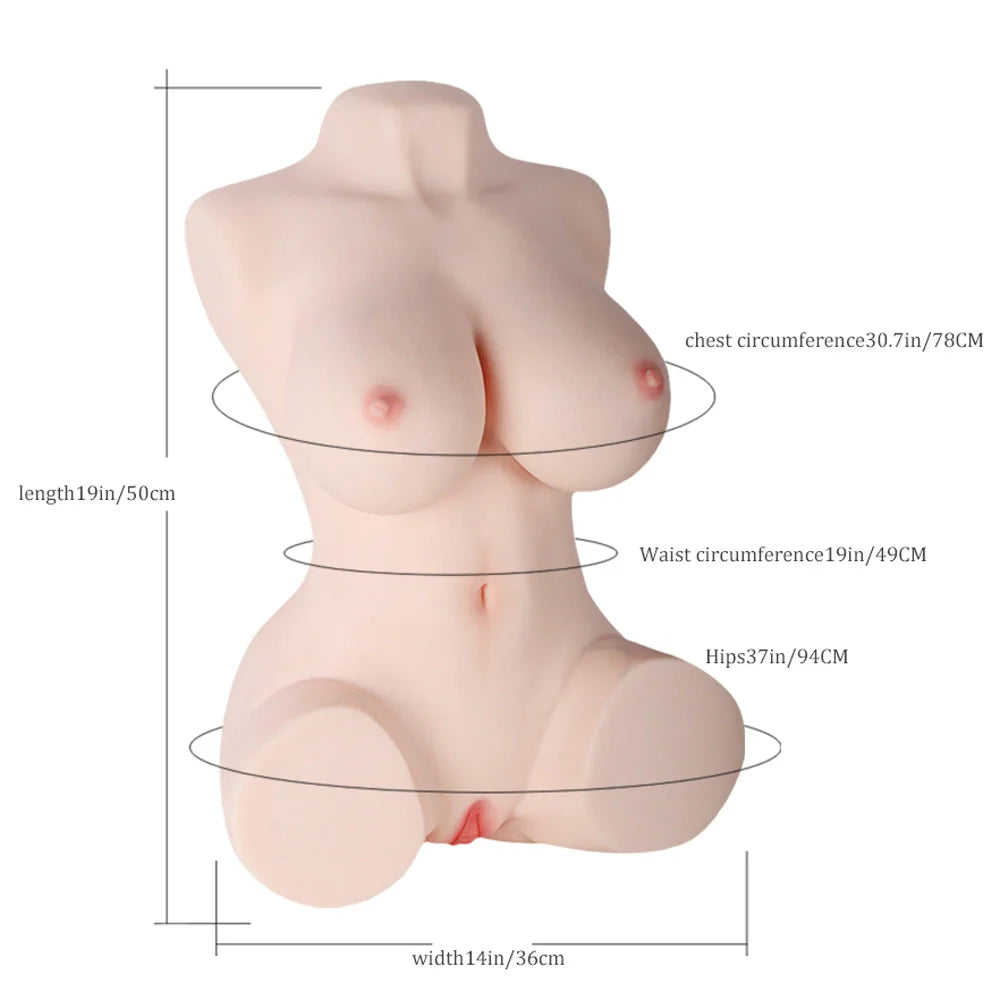 Lucinda: 29.8 LB Realistic Silicone Torso Sex Doll
