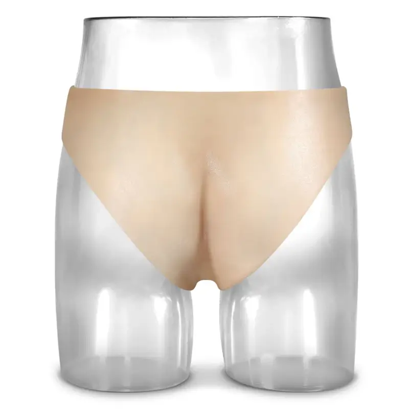 7.08" X 2" Silicone Hollow Strap On Penis Extension with Moving Balls