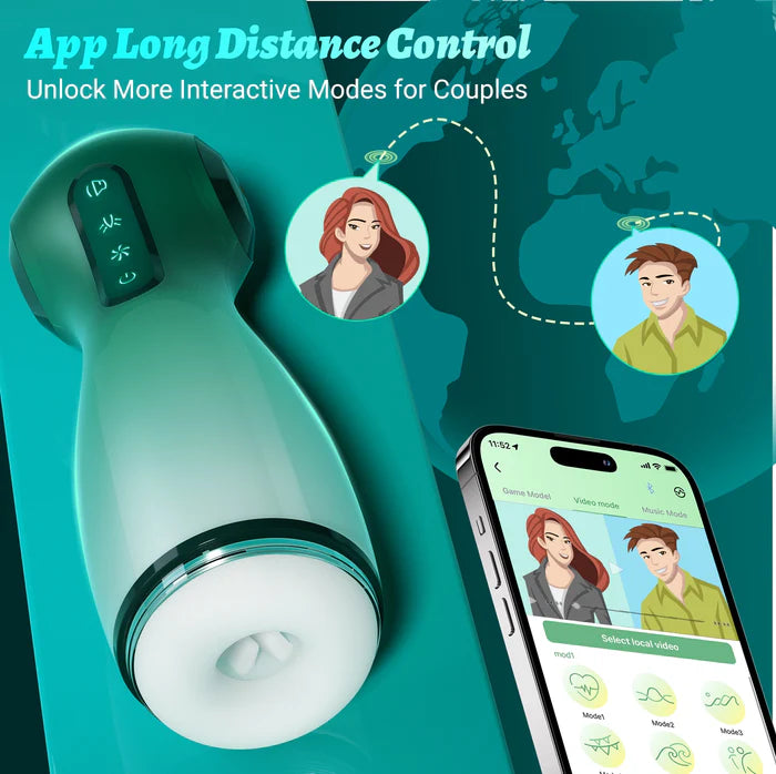 XS7: Sucking Male Masturbator with 6 Modes Suction Vibration Voice & Airbag Squeeze