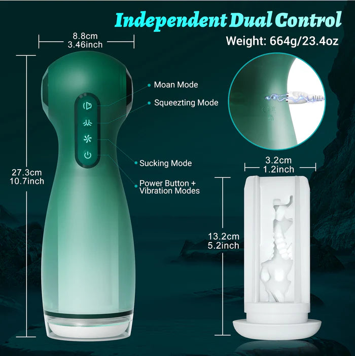 XS7: Sucking Male Masturbator with 6 Modes Suction Vibration Voice & Airbag Squeeze