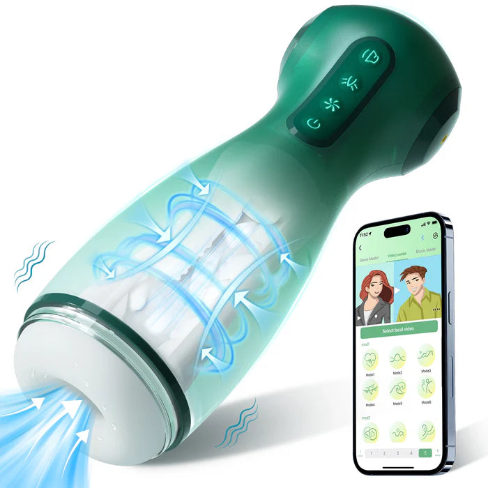XS7: Sucking Male Masturbator with 6 Modes Suction Vibration Voice & Airbag Squeeze