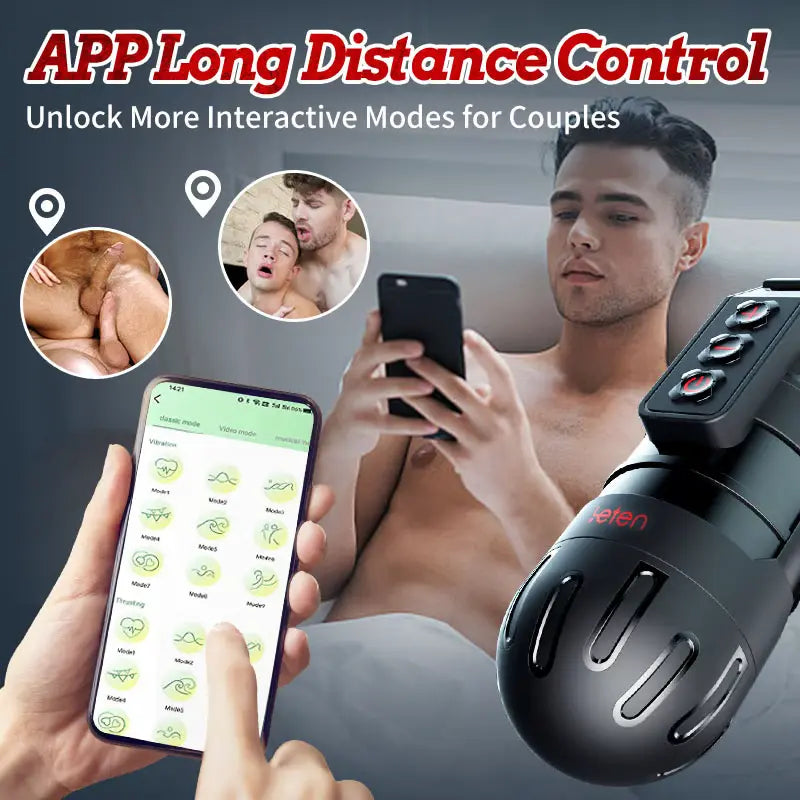 Leten Powerful Blasting: 10 Vibrating Male Masturbator APP Control