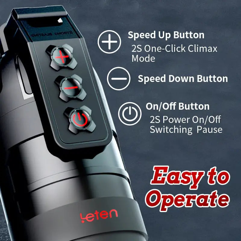 Leten Powerful Blasting: 10 Vibrating Male Masturbator APP Control