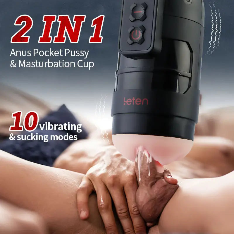 Leten Powerful Blasting: 10 Vibrating Male Masturbator APP Control