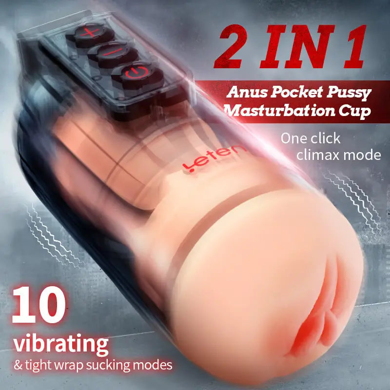 Leten Powerful Blasting: 10 Vibrating Male Masturbator APP Control
