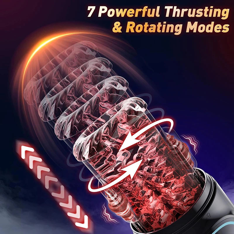 XR4 Pro: App-Control Waterproof Thrusting Rotating Sucking Vibrating Licking Blowjob Masturbator