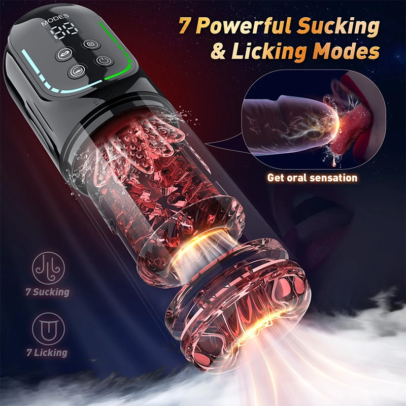 XR4 Pro: App-Control Waterproof Thrusting Rotating Sucking Vibrating Licking Blowjob Masturbator